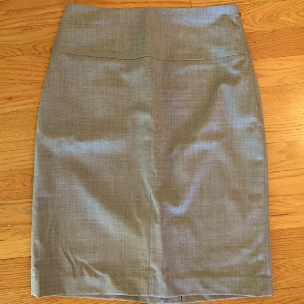 Banana Republic Gray Tailored Pencil Skirt